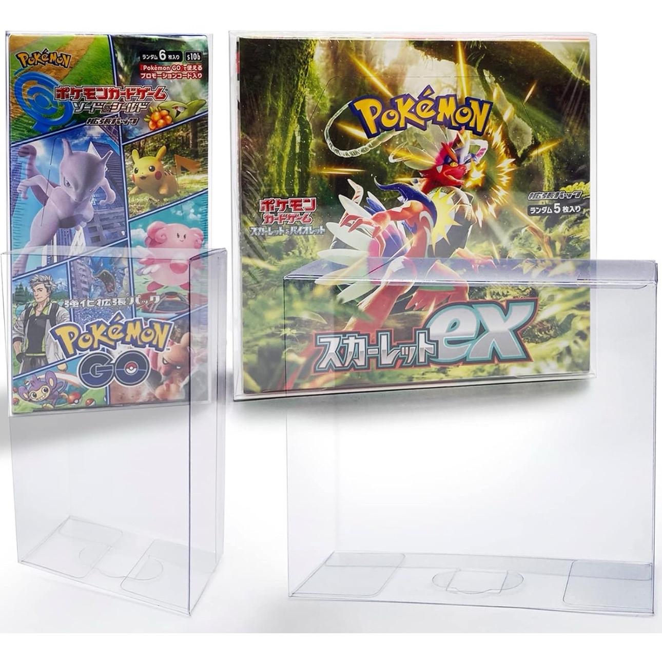Pokemon Japanese Set Booster Box Seal Protector Plastic Display Case Fits All UV Protection.
