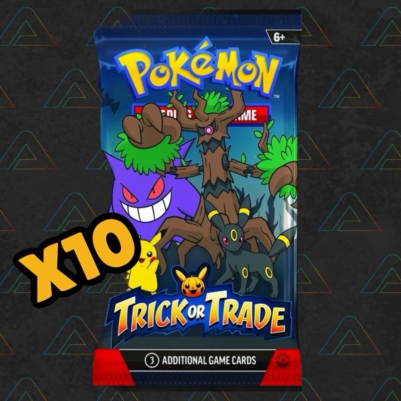10 x Pokemon 2024 Trick or Trade Series 3 Booster Packs Trading Cards