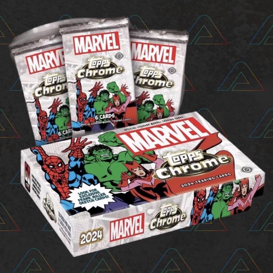 1 X Marvel Topps Chrome 2024 Hobby Box Hobby Pack (6 Cards) Disney