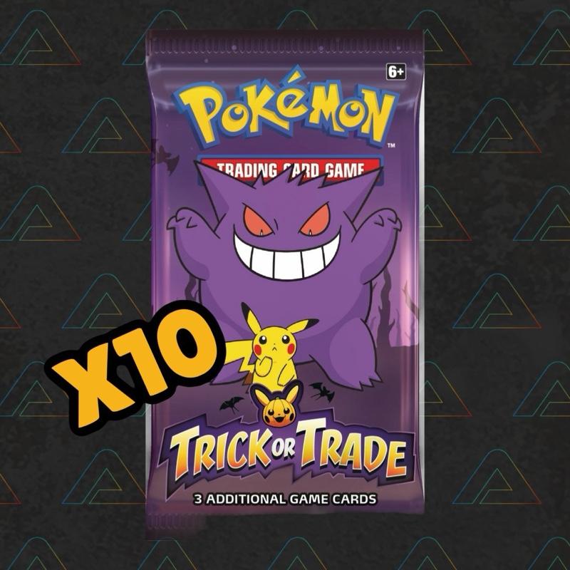 10 x Pokemon 2022 Trick or Trade Series 1 Booster Packs Trading Cards