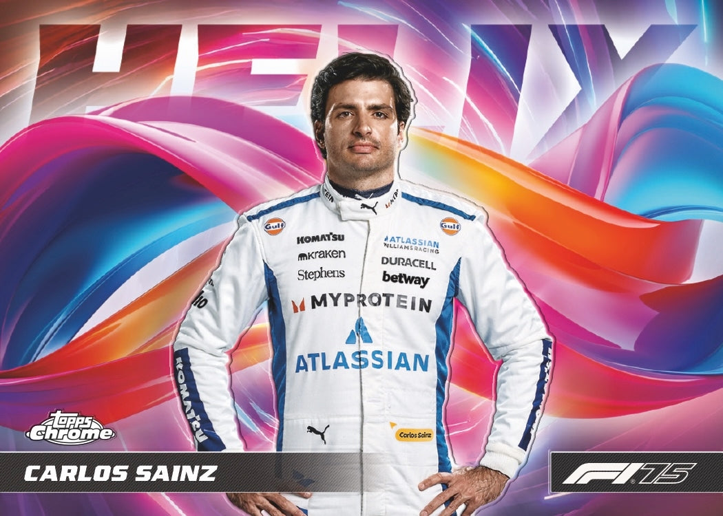 1 X F1 Formula 1 2025 Topps Chrome Booster Pack. (4 Trading Cards Per Pack)