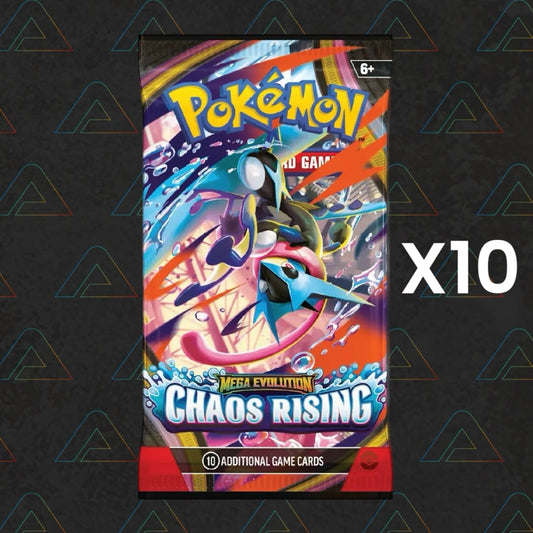 10 x Pokémon TCG: Mega Evolution Chaos Rising - Booster Packs